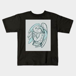 Praying guardian angel Kids T-Shirt